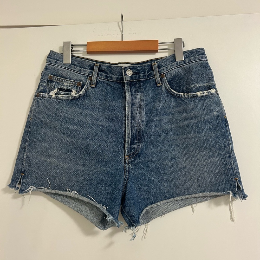 AGOLDE Dee High Rise Precision Denim Cutoff Shorts Women’s 31 - Distressed